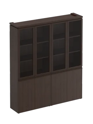 МК360 Шкаф для документов со стеклянными дверями (180.8х40.4х210)