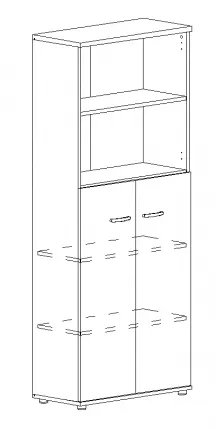 А4 9378 Шкаф для документов полузакрытый (78х36.4х193)