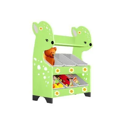 РК Стеллажная наклонная система хранения 33/5 с декорацией лайм (серия Оленёнок)