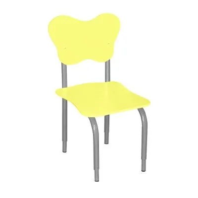 РК2 Стул детский на м/к регулируемый фигурный Лимонный