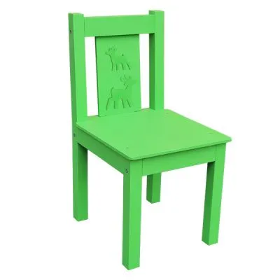 РК53 Стул детский из МДФ нерегулируемый зелёный (олени)