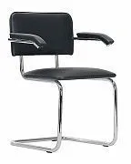 Сильвия АРМ Стул с подлокотниками, каркас хром