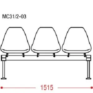 КФ Вектор 31/2 PL трехместная секция 151.5х83.5х61.5 см