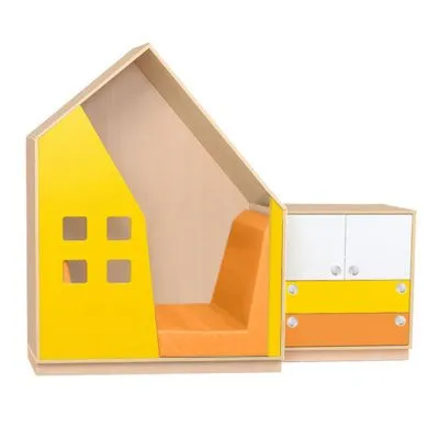 РК Стенка домик 3 с малой  тумбой 1100х500х1300мм(600х350х600мм)