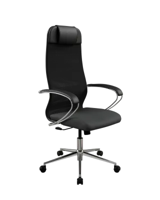 ErgoLife Set 11/подл.131/осн.Sit 052 Кресло сетка/ткань, основание хром. каплевидное