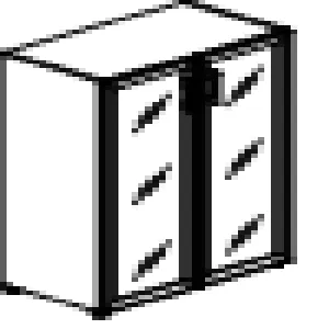 LTST2.4R Л/Пр. black/white Шкаф средний широкий (800х450х1195)
