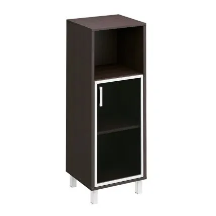 421-816 шкаф для документов правый, дверь в алюминиевой раме+ ниша (47.7х45х130.6)