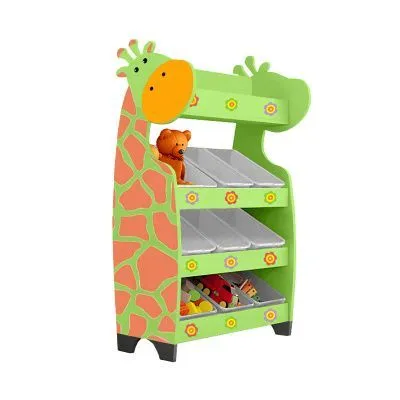 РК Стеллажная наклонная система хранения 25/11 с декорацией лайм (серия Жираф)