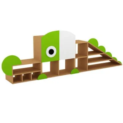 РК Стенка детская крокодил 1 3200х350х1350мм