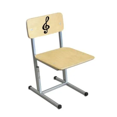 РК2 кв СКРИПИЧНЫЙ КЛЮЧ ЧЕРНЫЙ Стул детский на м/к регулируемый