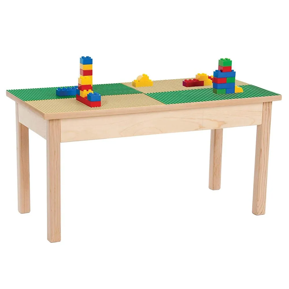 РК30 СТОЛ ДЕТСКИЙ ЛЕГО "ДУПЛО" (4 ПЛАСТИНЫ) ЗЕЛЁНЫЕ 2+2 БЕЖЕВЫЕ