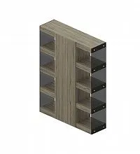 Gs7 Стеллаж с гардеробным отделением 143х42х186