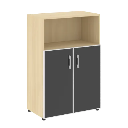 LTST2.2R R/L Black Шкаф средний широкий (стекло лакобель черное в раме) (800х450х1195)