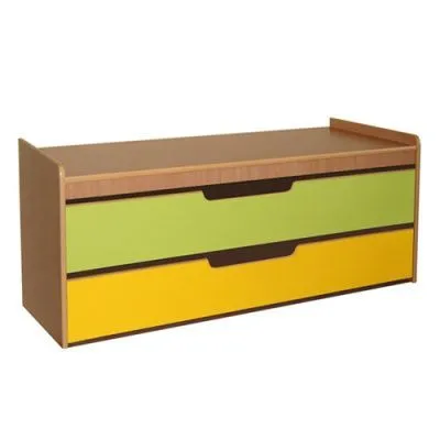 РК24 КРОВАТЬ ДЕТСКАЯ (ЛДСП+МДФ) ДВУХЪЯРУСНАЯ В ТУМБЕ