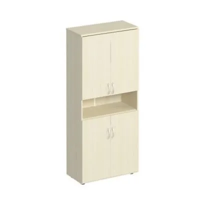 К374 Шкаф для документов закрытый 4-дверный с нишей (80х38х200)состоит(К432+432+К429)