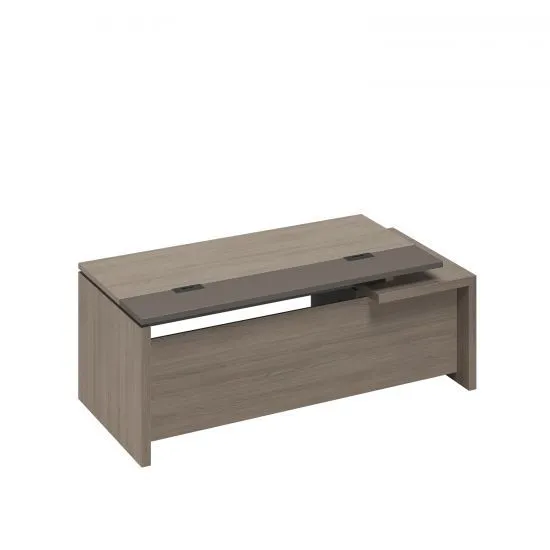 РС 121 Стол руководителя  с кабель-каналами с тумбой 3-ящичной с замком левый (202x90x76) 