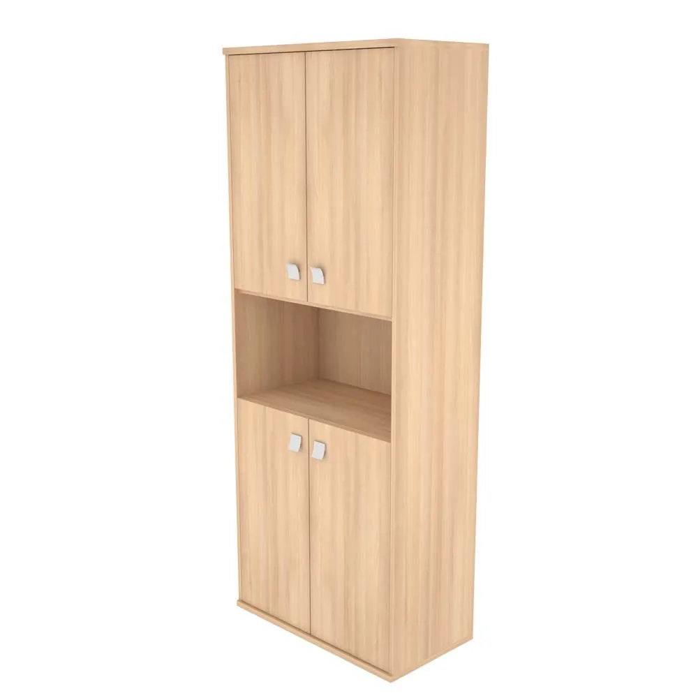 Л.СТ-1.5 Шкаф высокий широкий 4 низкие двери ЛДСП (778*410*1975)