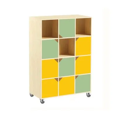 РК Стеллаж 7 трехсекцеонный мобильный 12 ячеек 1114х500х1545мм