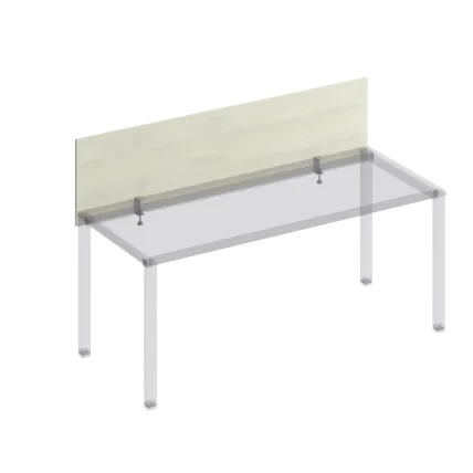 К844 Экран настольный фронтальный с кронштейнами для стола 180  на металлокаркасе КФ