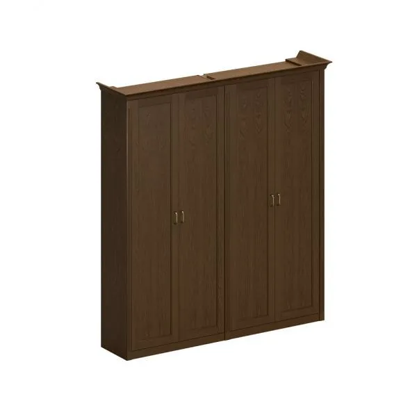 ПС 352 Шкаф высокий комбинированный (для одежды + для документов с закрытыми дверями) 204.4x46.4x218