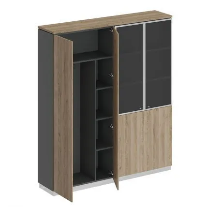 СИ312 Speech  Шкаф кобинированный (документы со стеклом-одежда с дополнением) 180.2x40x203.4