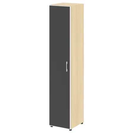 LTSU1.10R R/L Black Шкаф высокий узкий (стекло лакобель черное в раме)  (400х450х1987)