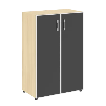 LTST2.4R R/L black  Шкаф средний широкий (стекло лакобель черное в раме) (800х450х1195)