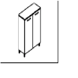LTSD1.3 Шкаф четырехсекционный (2 фасада прямоугольных ЛДСП) (1098х452х1168)