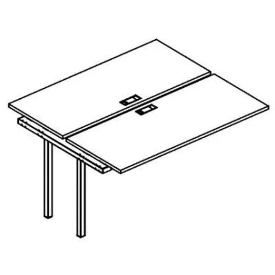 А4 2 175-1 Секция стола рабочей станции на м/к DUE (2х160) 160x144x75 