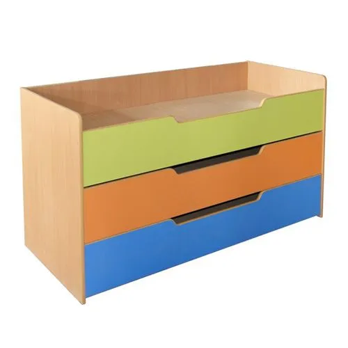 РК3 КРОВАТЬ ДЕТСКАЯ (ЛДСП+МДФ)ТРЁХЪЯРУСНАЯ