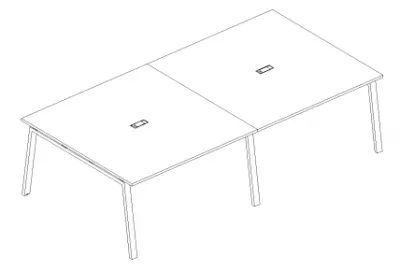 А4 3 136-2 Стол для переговоров на металлокаркасе TRE 320x144x75