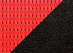 R+B спинка сетка красный сиденье черный искусственная кожа