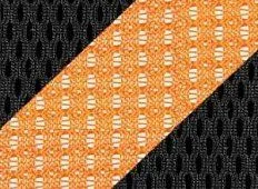 Черная ткань TW / оранжевая сетка
