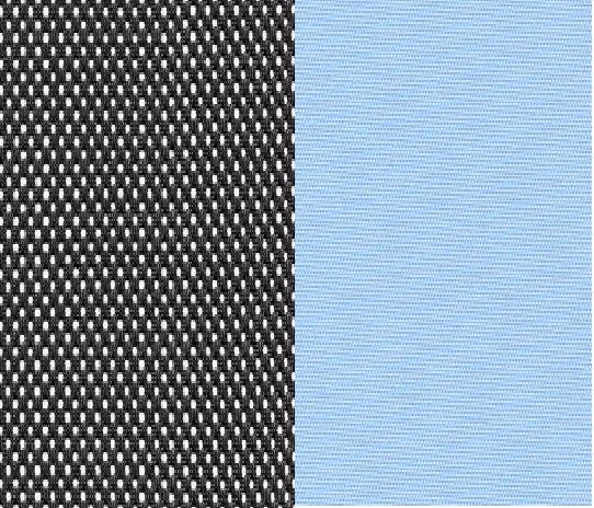 Черная спинка/синее сидение